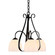 Sweeping Taper Three Light Chandelier in Black (39|101441SKT10GG0001)