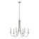 Simple Lines Six Light Chandelier in Sterling (39|101160SKT85)