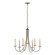 Simple Lines Six Light Chandelier in Soft Gold (39|101160SKT84)