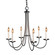 Simple Lines Six Light Chandelier in Vintage Platinum (39|101160SKT82)