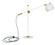 Orwell LED Table Lamp in White with Weathered Brass (30|OR750WTWB)