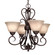 Homestead RBZ Four Light Mini Chandelier in Rubbed Bronze (62|8606GM4RBZTEA)