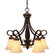 Torbellino Five Light Chandelier in Cordoban Bronze (62|8106D5CDB)