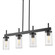 Winslett Four Light Linear Pendant in Matte Black (62|7011LPBLKCLR)