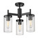 Winslett BLK Three Light Semi-Flush Mount in Matte Black (62|70113SFBLKCLR)