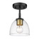 Roxie One Light Semi-Flush Mount in Matte Black (62|6958SFBLKBCBCLR)