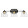 Roxie Three Light Semi-Flush Mount in Matte Black (62|69583SFBLKBCBCLR)