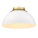 Zoey PW Three Light Flush Mount in Olympic Gold (62|6956FMOGWHT)