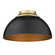 Zoey PW Three Light Flush Mount in Olympic Gold (62|6956FMOGBLK)