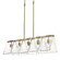 Serenity Five Light Linear Pendant in Modern Brass (62|6072LPMBSHWG)