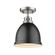 Duncan One Light Flush Mount in Pewter (62|3602FMPWBLK)