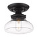 Nash One Light Semi-Flush Mount in Matte Black (62|3419SFBLKCLR)