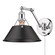 Orwell One Light Wall Sconce in Chrome (62|3306A1WCHBLK)