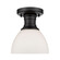 Hines One Light Semi-Flush Mount in Matte Black (62|3118SFBLKOP)