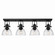 Hines Four Light Semi-Flush Mount in Matte Black (62|31184SFBLKSD)