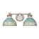 Kinsley Two Light Bath Vanity in Aged Galvanized Steel (62|0865BA2AGVTEAL)
