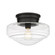 Ingalls One Light Semi-Flush Mount in Matte Black (62|0508SFBLKCLR)