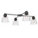 Remy Four Light Flush Mount in Matte Black (62|03144FMBLKCLR)