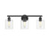 Fisher Three Light Bath Vanity in Matte Black (62|0306BA3BLKCLR)