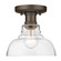 Carver One Light Flush Mount in Rubbed Bronze (62|0305FMRBZCLR)