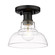 Carver BLK One Light Flush Mount in Matte Black (62|0305FMBLKCLR)