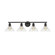 Carver Four Light Bath Vanity in Matte Black (62|0305BA4BLKCLR)