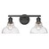 Carver Two Light Bath Vanity in Matte Black (62|0305BA2BLKCLR)