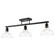Carver Three Light Semi-Flush Mount in Matte Black (62|03053SFBLKCLR)