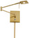 George's Reading Room LED Swing Arm Wall Lamp in Honey Gold (42|P4328248)