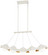 Five-O LED Island Pendant in Textured White W/Gold Leaf (42|P1396044GL)