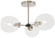 Nexpo Three Light Semi Flush Mount in Brushed Nickel W/Black Accents (42|P1363619)