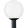 Outdoor Globe One Light Outdoor Post Lantern in White Plastic (1|825268)