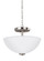 Oslo Two Light Semi-Flush Convertible Pendant in Brushed Nickel (1|77160962)