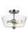 Belton Two Light Semi-Flush Mount in Brushed Nickel (1|7714502962)