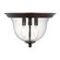 Belton Three Light Ceiling Flush Mount in Bronze (1|7514503EN710)
