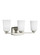 Franport Three Light Wall / Bath in Brushed Nickel (1|4428903962)