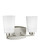 Franport Two Light Wall / Bath in Brushed Nickel (1|4428902962)