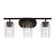 Oslo Three Light Wall / Bath in Bronze (1|41172710)