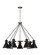 Towner Seven Light Chandelier in Satin Brass (1|3141307EN3848)