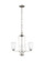 Franport Three Light Chandelier in Brushed Nickel (1|3128903EN3962)