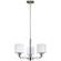 Canfield Three Light Chandelier in Brushed Nickel (1|3128803EN3962)