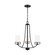 Robie Three Light Chandelier in Midnight Black (1|3121603112)