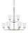 Kerrville Nine Light Chandelier in Brushed Nickel (1|3115209EN3962)