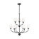 Windom Nine Light Chandelier in Midnight Black (1|3102809112)