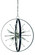 Nucleus Ten Light Chandelier in Brushed Nickel with Matte Black Accents (8|L1100BNMBLACK)