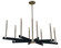 Jessica Eight Light Chandelier in Brushed Nickel/Matte Black (8|5352BNMBLACK)