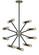 Nebula 18 Light Chandelier in Polished Nickel with Matte Black Accents (8|5086PNMBLACK)