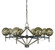 Calista Eight Light Chandelier in Polished Nickel with Matte Black Accents (8|5068PNMBLACK)