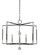 Felicity Five Light Chandelier in Polished Nickel with Matte Black Accents (8|5046PNMBLACK)