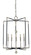 Felicity Five Light Chandelier in Polished Nickel w/Matte Black Accents (8|5042PNMBLACK)